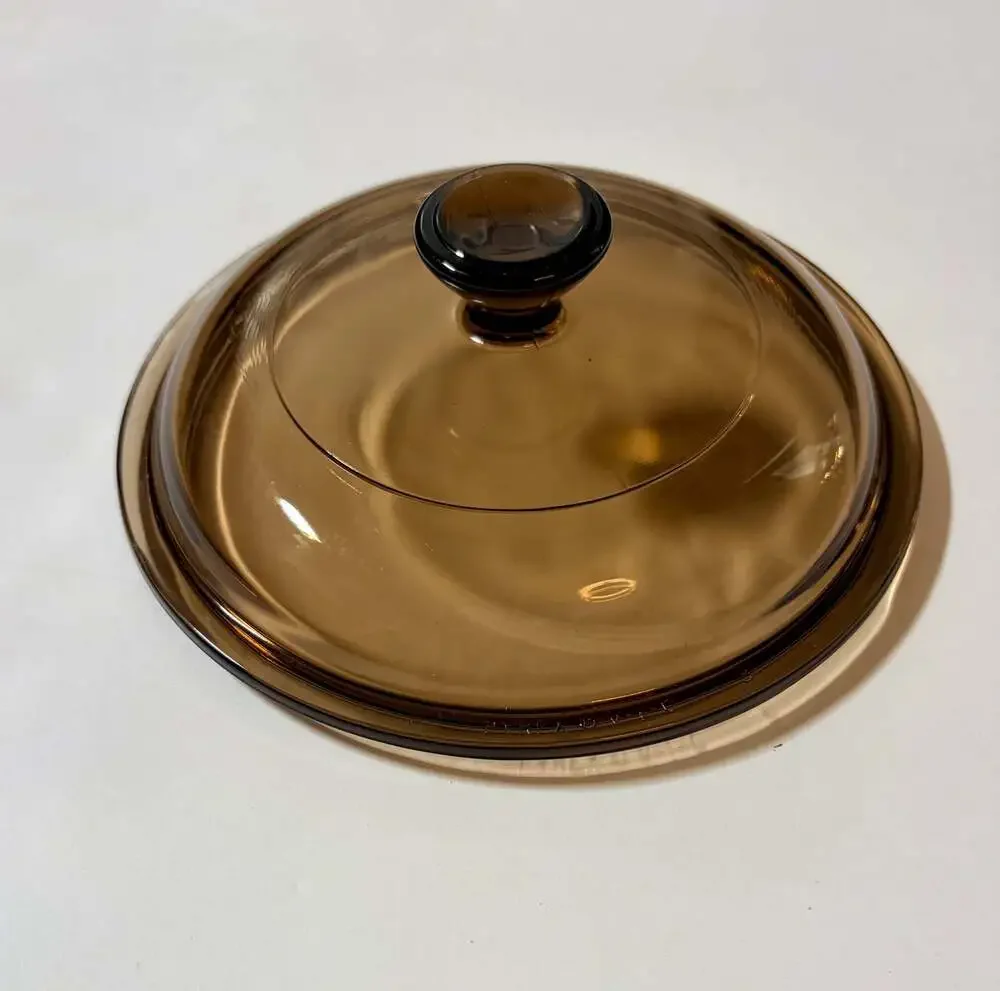 Vintage Corning Ware Visions Amber Glass Replacement Lid Model V-1-C